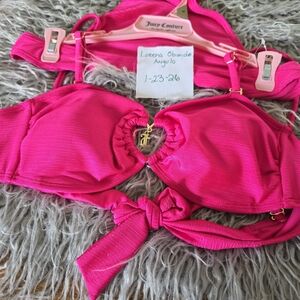 Juicy Couture Pink 2pc Bikini W/Gpl